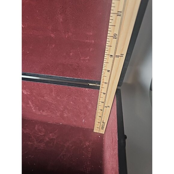 Wood Box Treasure Chest Brown Lined Storage Organization 10x12x6 - Picture 16 of 16